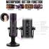 Jmary MC-PW9 Wired USB RGB Microphone for Recording - Black